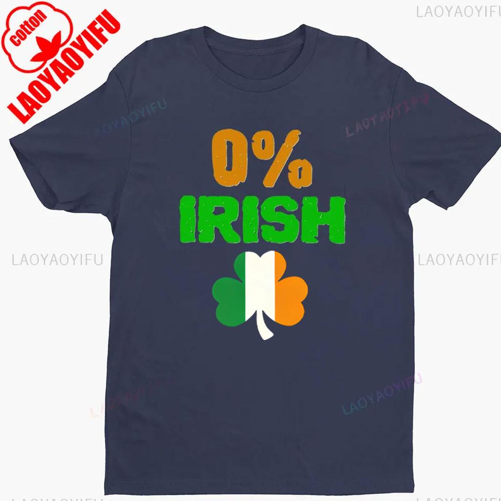 0 Irish Shirt Funny St Patricks Day TShirt Gift for Saint Pattys Day Party Pub Crawl Irish Flag Tee Drinking Shirts COTTON