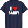I Love Barry Heart T Shirt  Vintage Washed Comfortable Slightly Designer Clothes Versatile Graphic Unisex Stylish Homme