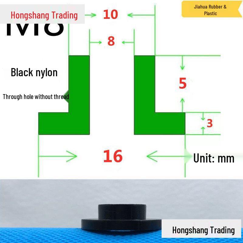 Step T-Shaped Nylon Insulating Bushing Washer, M3-M35 Thread Protection Spacer