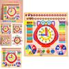Wooden Calendar Clock Puzzle For Kids Educational Learning Toy For Preschool