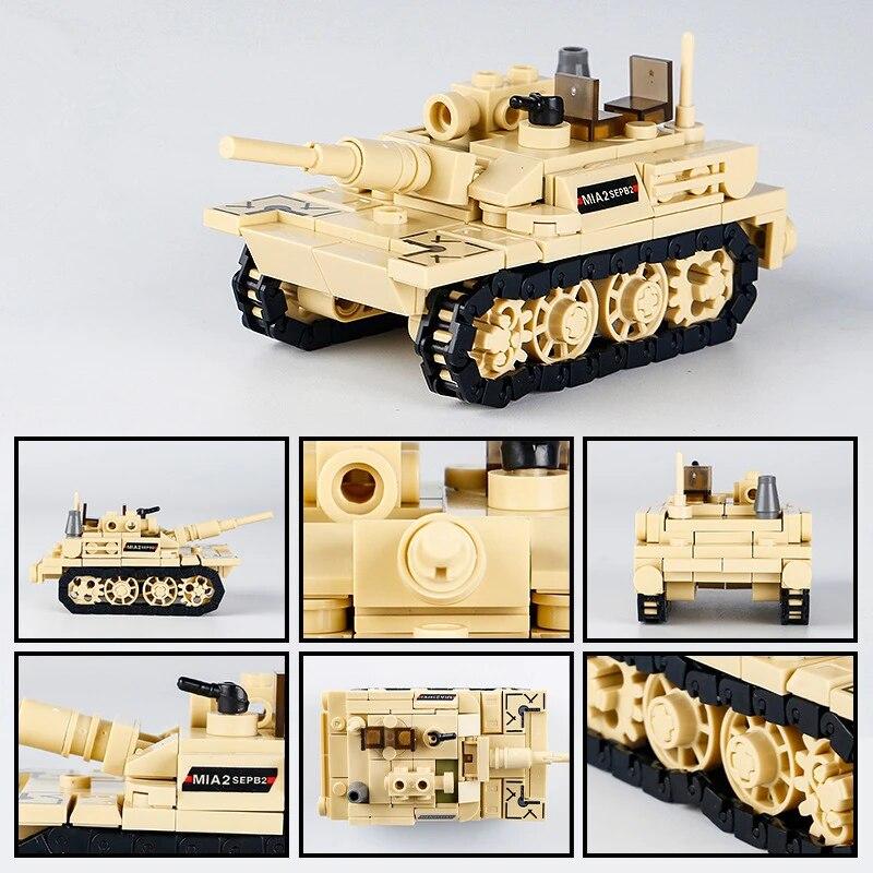 MOC 99A Main Battle Tank M1A2 War Military City Vehicle Car Building Blocks Classic Model Bricks Kits Sets Ideas
