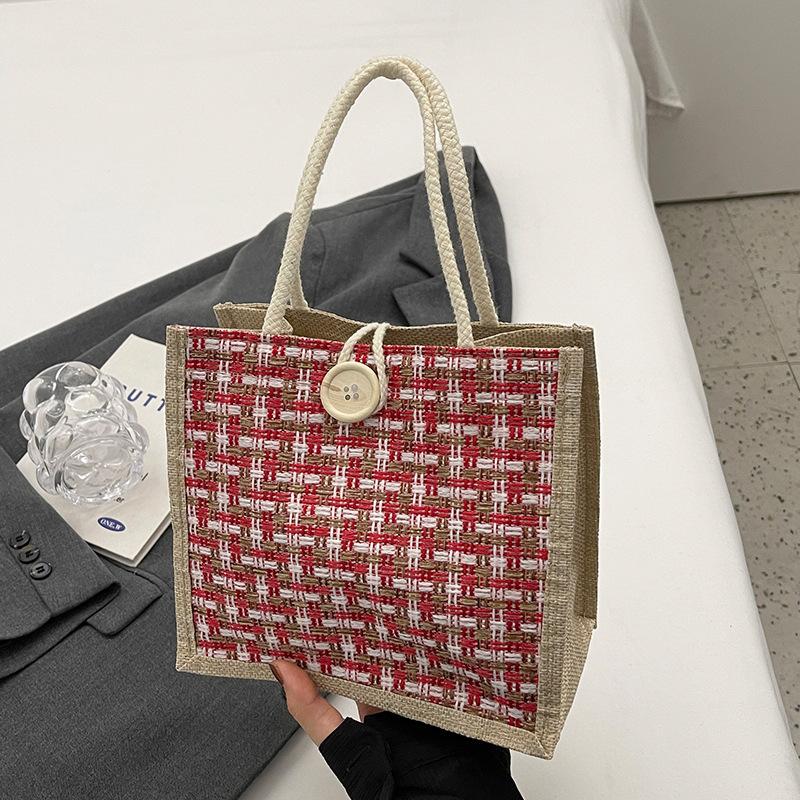 

Сумка женская осенне-зимняя новая универсальная высококачественная фактурная нишевая сумочка модная красная сувенирная сумка из мешковины