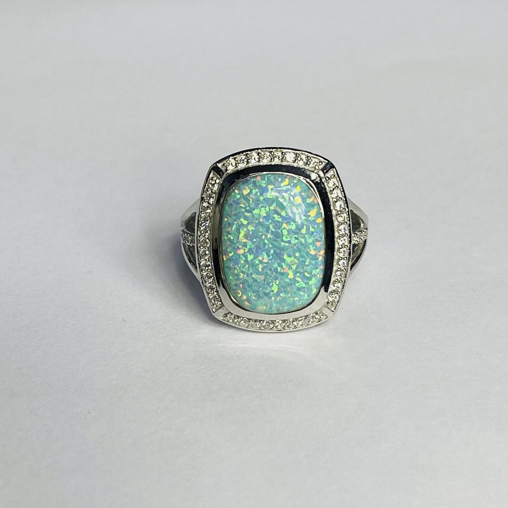 Silver Ring with Opal 4.292ct (2106838)
