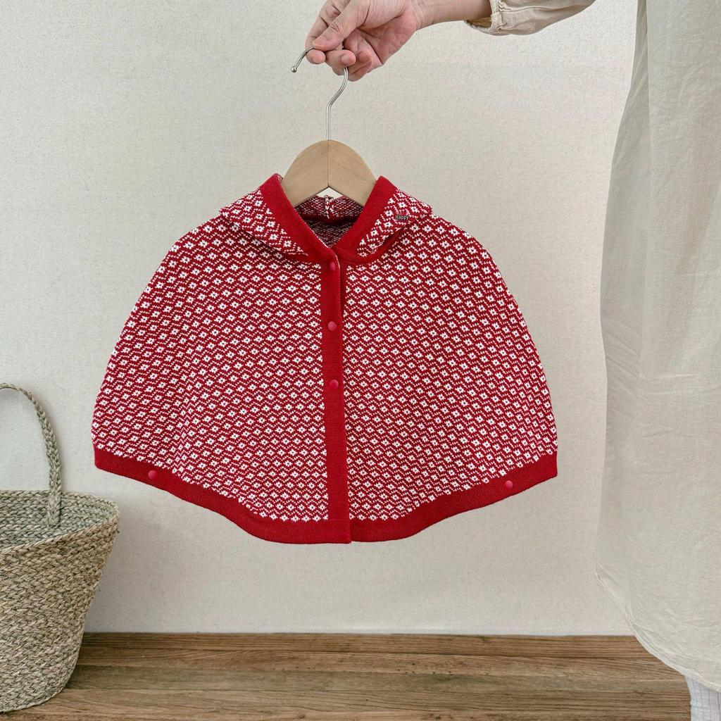 Unisex Autumn/Winter Children's Knit Cloak and Sweater Cape