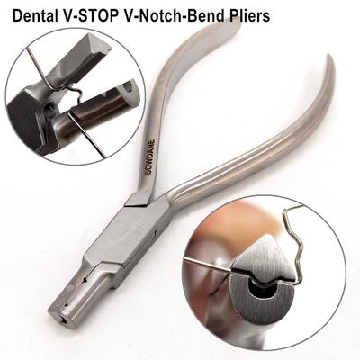 V-STOP Dental, alicates de muesca en V, soportes de ortodoncia, alicates de ajuste, alicates de ortodoncia para hacer curvas de muesca en V