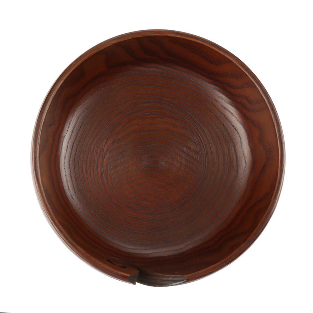 Natural Handmade Crafted Wooden Yarn Bowl for Knitting Crochet Home Decor (Medium Diameter)