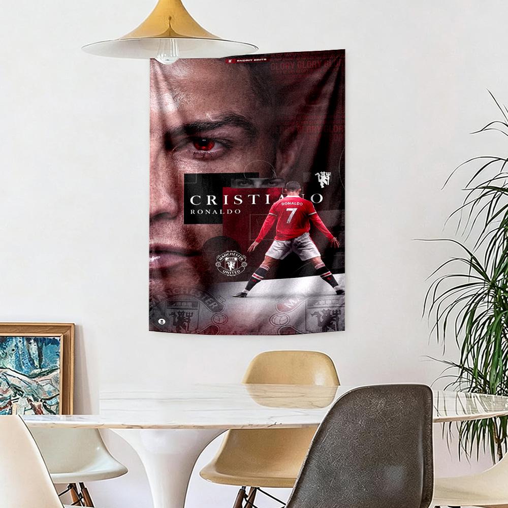 Cristiano Ronaldo Wall Decor Tapestry Art For Pet Memorial Birthdaywedding Party Backdrop Family Gift