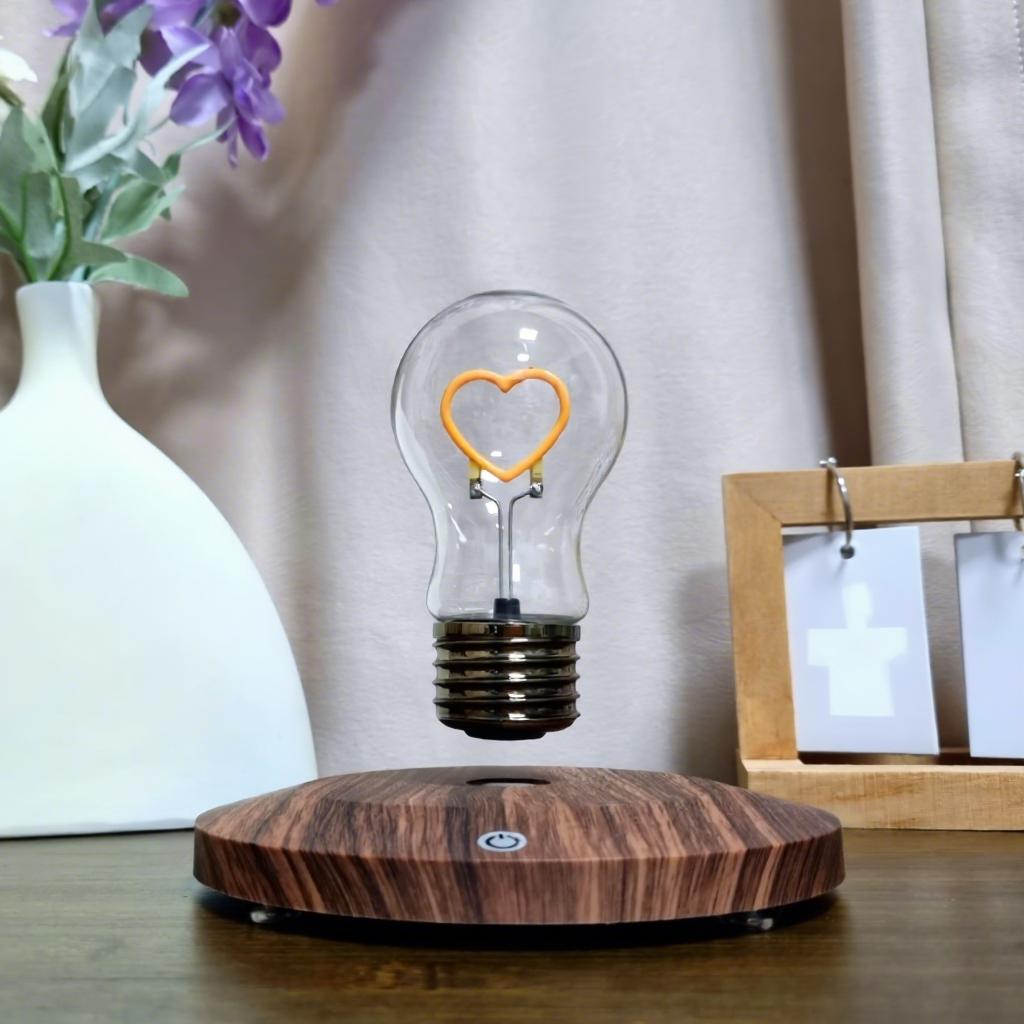 Custom Magnetic Levitating Floating Wireless LED Light Bulb for Desk Lamp Home Room Office Magnetic Levitating Floating