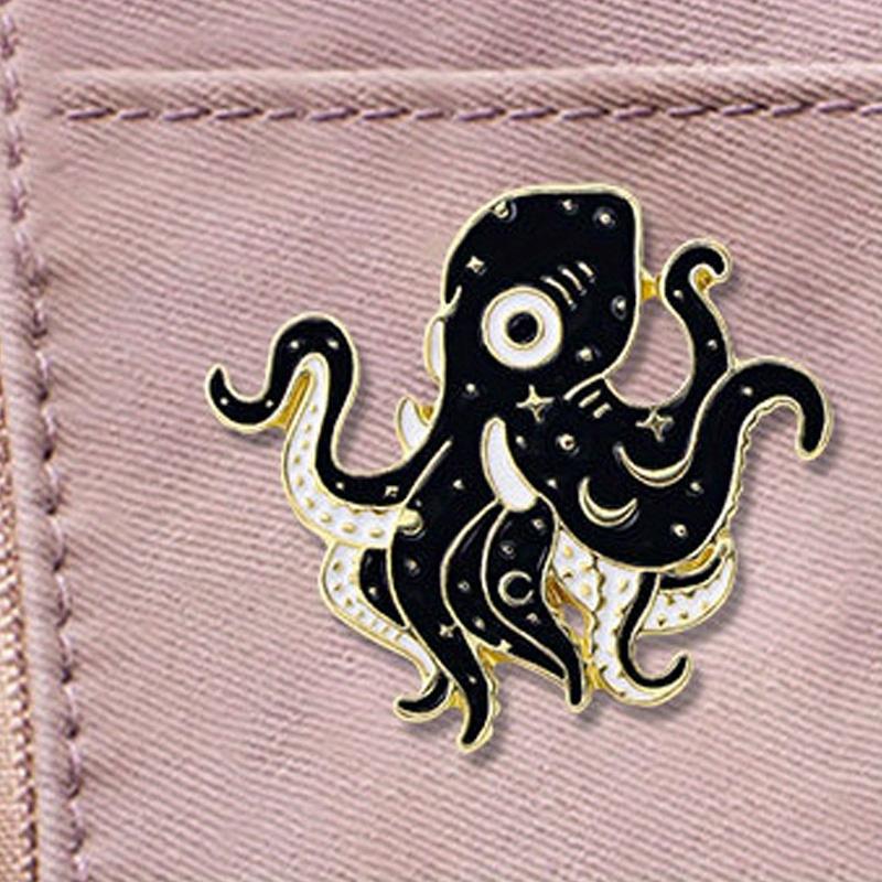 Halloween Ghost Octopus Brooch Accessories Devil Clothes Needle Buckle Horror Animal Badge