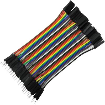 COMeap Breadboard Jumper Wires, Multicolored Ribbon Dupont Cables Assorted Kit 120 Pieces 10CM 40pin Male To Female for Arduino Raspberry Pi