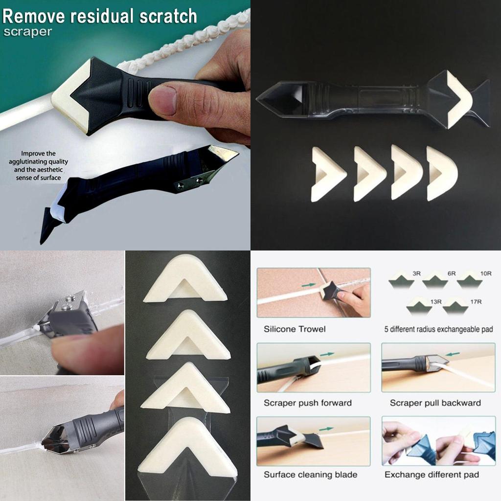 Versatile 3-in-1 Silicone Sealant Tool Kit Featuring Stylish Design And Organized Storage For Easy Use