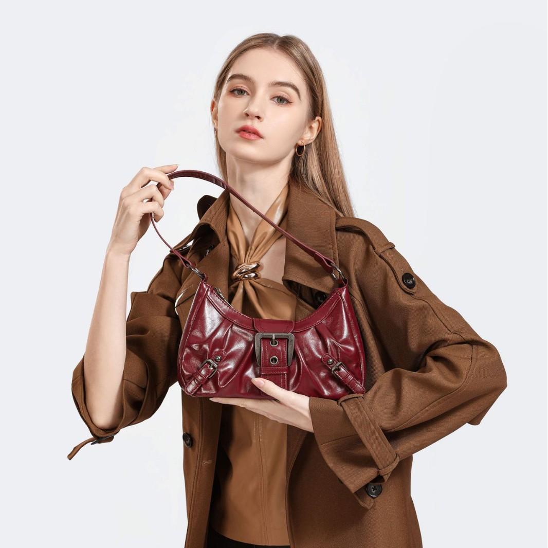 

Women s Bag New Shoulder Tote Bag Commuter бордовий