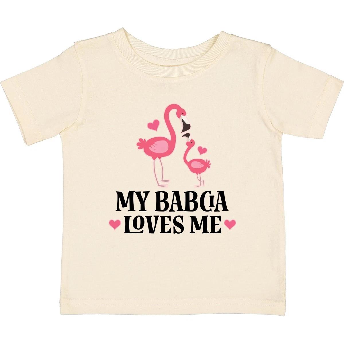 Inktastic My Babcia Loves Me Flamingo Baby T-Shirt From Childs Cute Grandkids 100