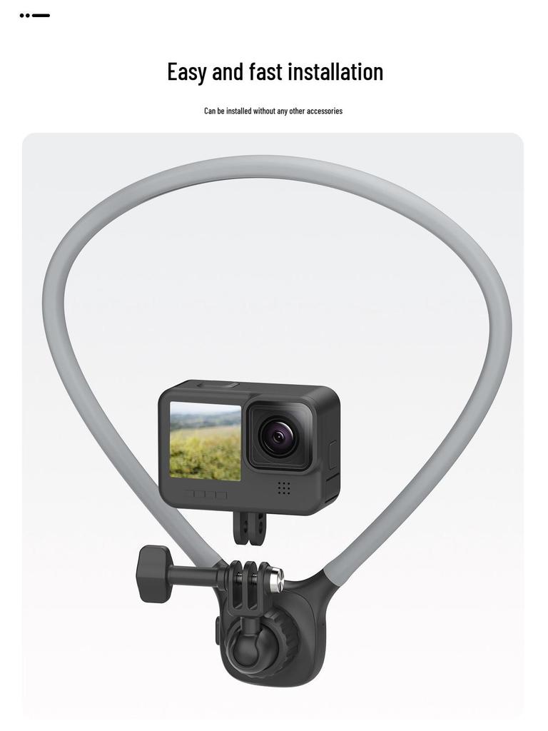 Neck Strap Mount for First-Person View: Compatible with GoPro & DJI Action Cameras