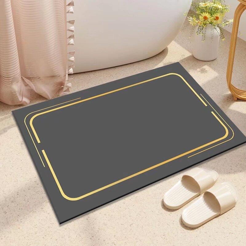 

Jijifeng Bathroom Floor Mat Bathroom Dirt-resistant Bathroom Anti-slip Mat Diatom Mud Floor Mat Water Absorption Mat Foot Mat 40 * 60cm