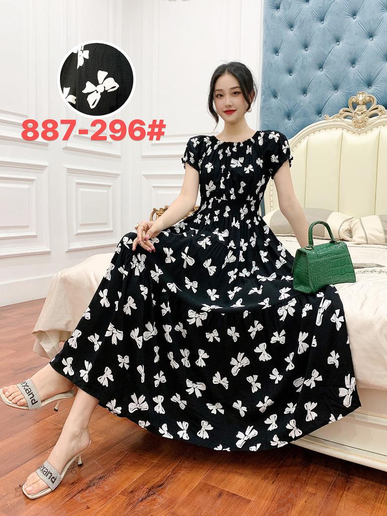 Seaside vacation beach dress cotton floral dress female shabahemi muslim