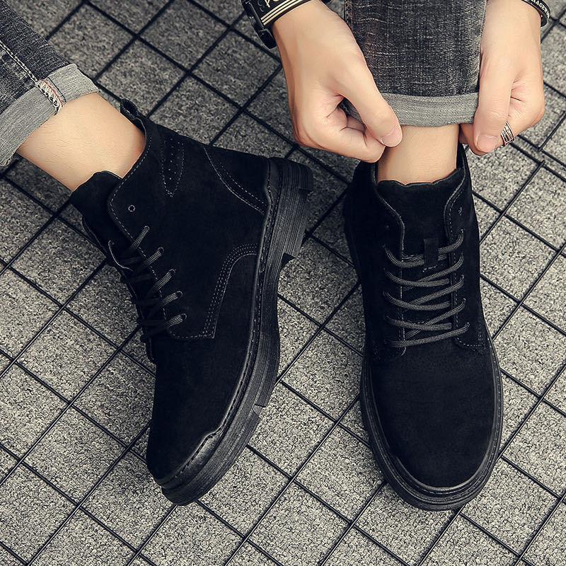 Men's Camouflage Martin Ankle Snow Boots For Men Combat Tactical Army Shoes Waterproof High Top Boots British Style Hiking Shoes