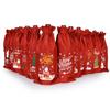 3/6pcs Christmas Wine Bottle Gift Bags Cover with Drawstring Burlap Linen Wine Gift Bags for Xmas Party Decorations