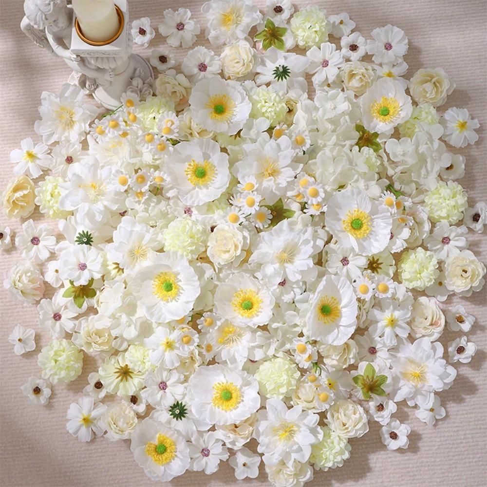 20/50Pcs Rose Artificial Flowers Heads Silk Simulation Daisy Flowers DIY Craft Supplies for Wedding Party Decor Home Decoration