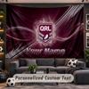 Wall Hanging Tapestry Custom NameQueensland Maroons Pattern Personalized Printed Fabric Wall Decor
