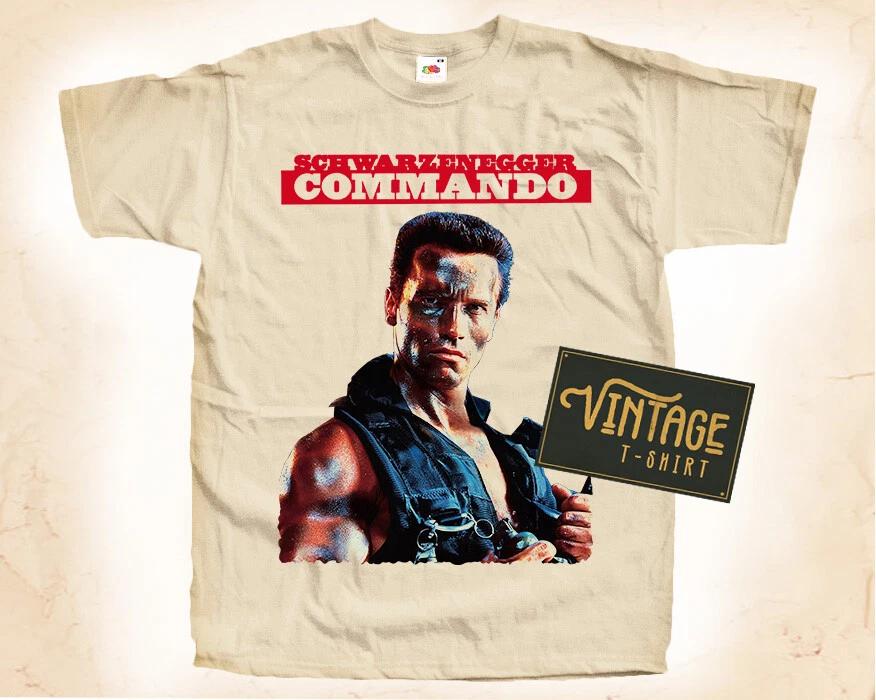 

Футболка Commando V1 Футболка Постер к фильму Винтажная Натуральная футболка размеры от S до 5XL L