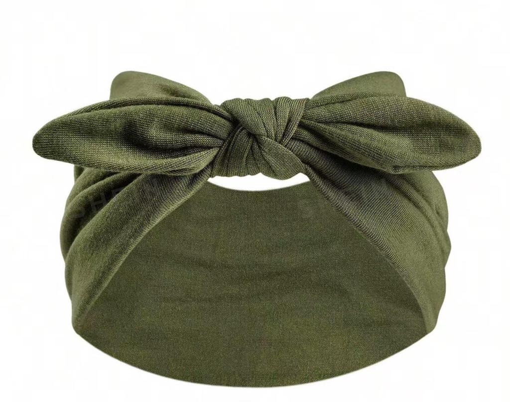 Solid Color Bow Headband for Sports, Fashion & Makeup