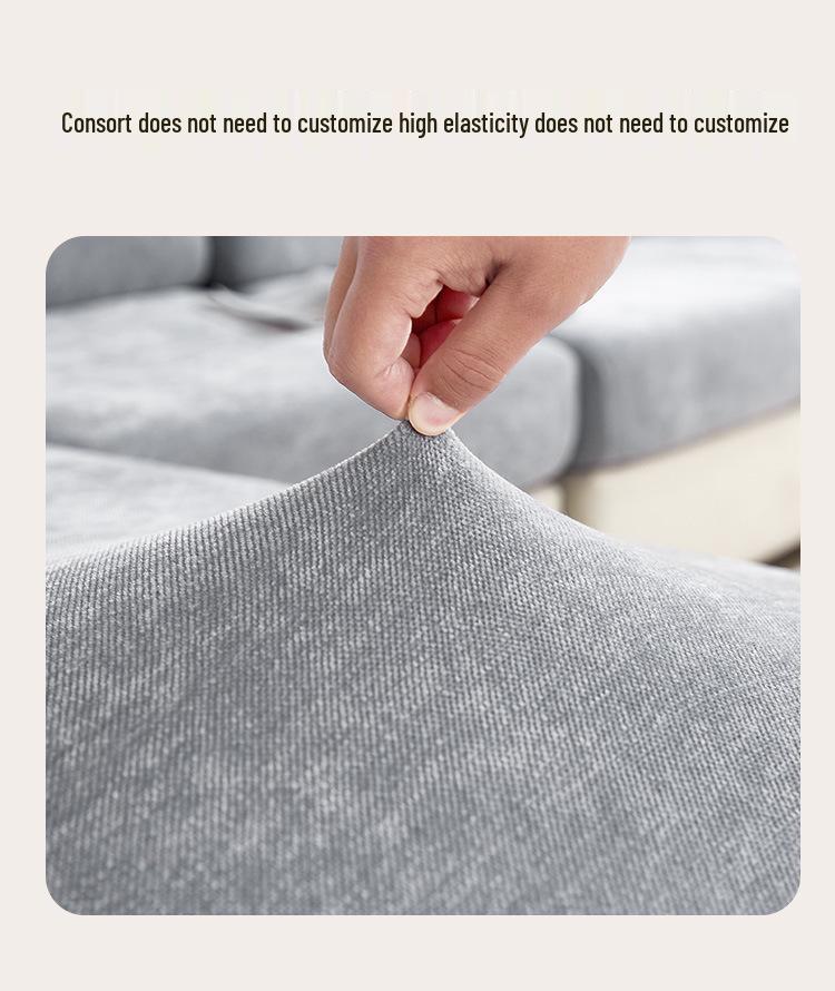 Universal-Sofaüberzug aus Chenille – Rundum-Kissenbezug, schlichtes Design