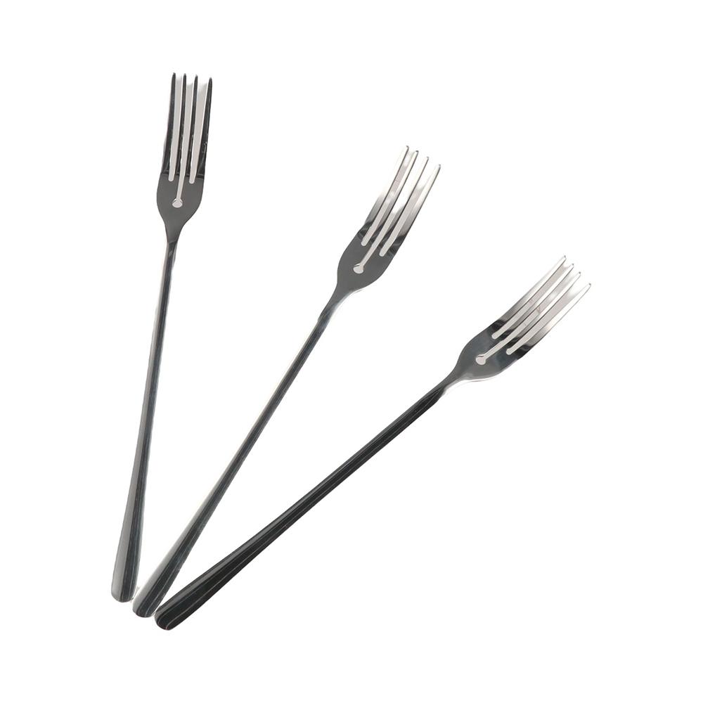 Four Tine Stainless Steel Dessert Fork Long Handle Fruit Forks Table Forks Dinner Fork  Cake