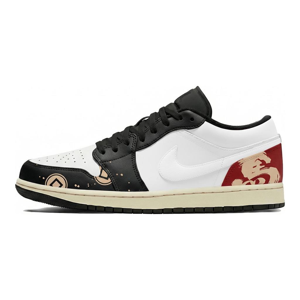 Jordan Air Jordan 1 Lemon Joy Low top Vintage Basketball Shoes Unisex Black Red 553558-040(Team399-)