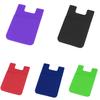 Solid Color Silicone Card Sleeve Earphones ID Credit Storage Phone Back Case