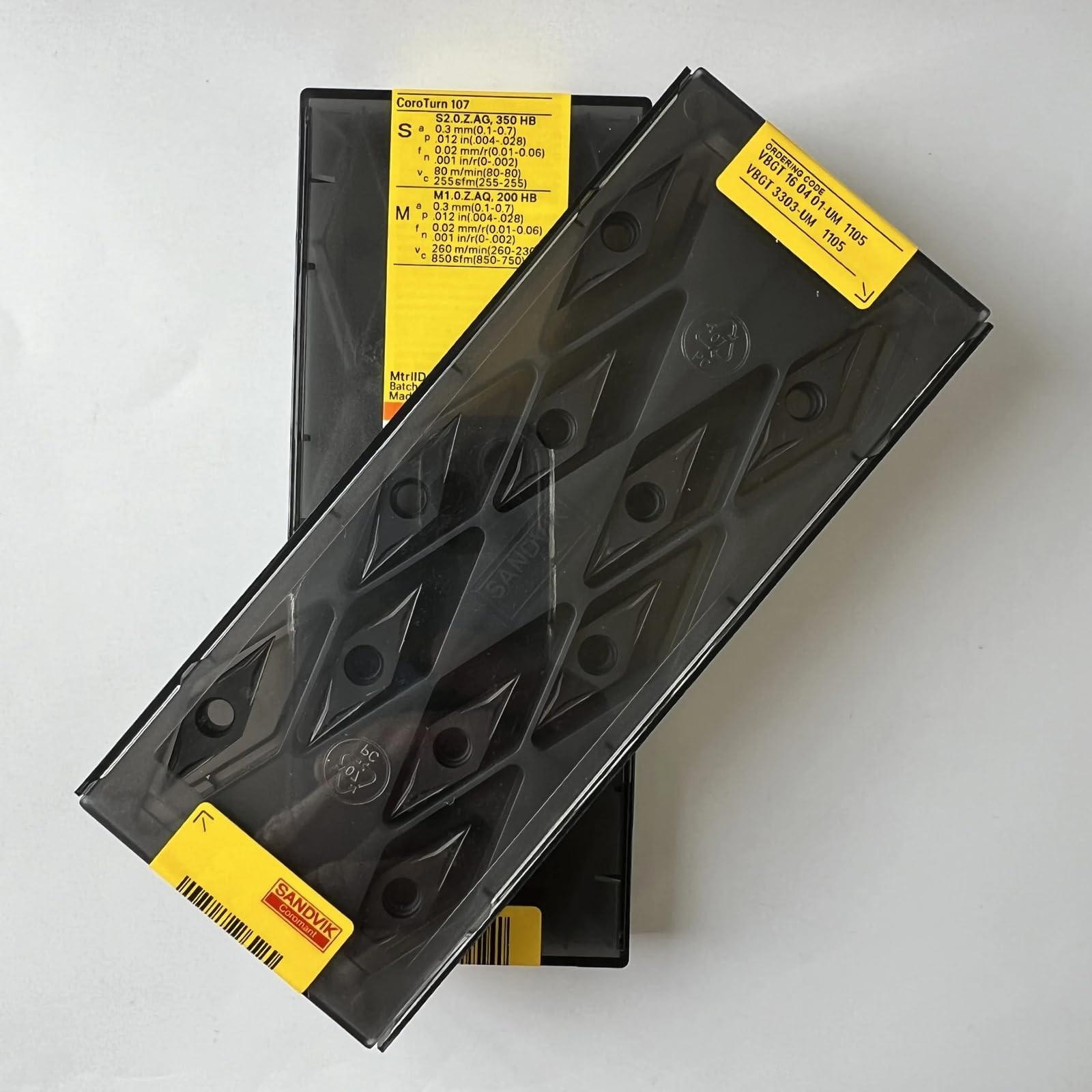 

Original Sandvik / VBGT160401-UM 1105 / CNC lathe carbide blade 10 Pcs