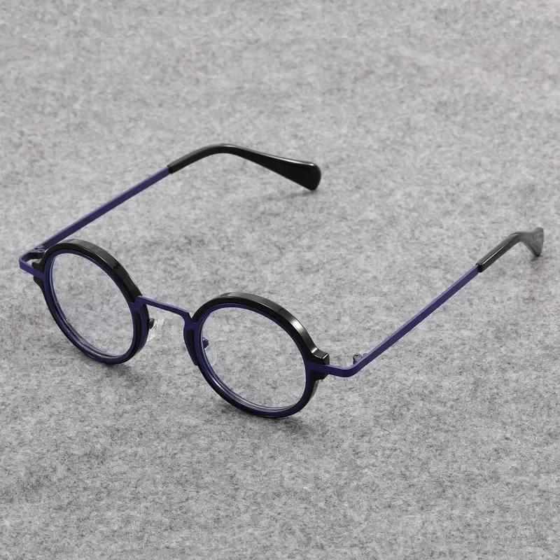 Trendy Round Frame Glasses New Vintage Women Men Small Frame Blue Light Blocking Eyeglasses Designer Luxury Eyewear