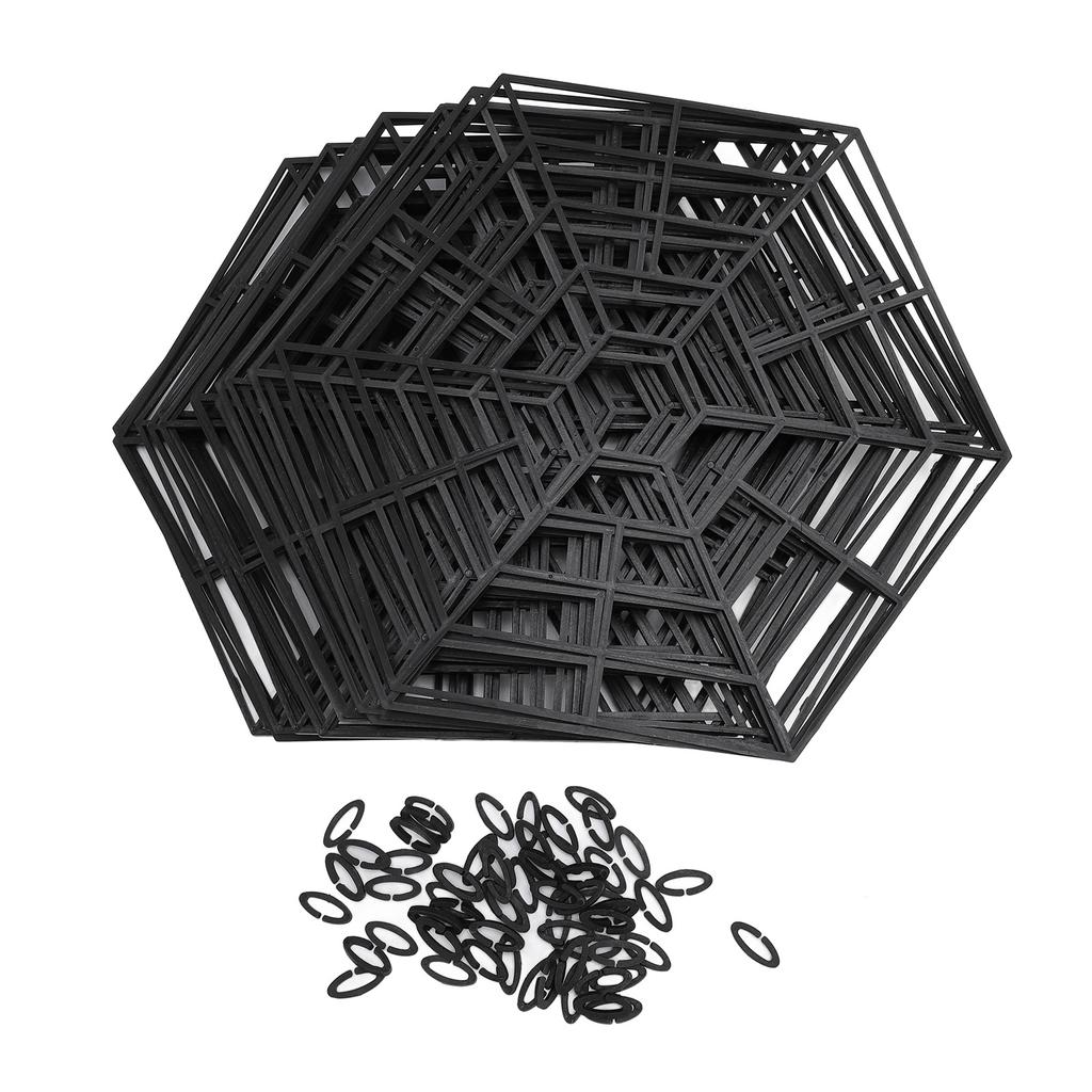 20 Set Pond Fish Protector Net 6 Angle Plastic Floating Netting Supplies Avoid Heron Deterrent