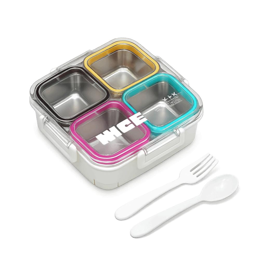 Thermal Insulation Bento Box 304 Stainless Steel Food Container Divided Lunch Box  For Meal Prep