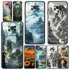 Phone Case For Xiaomi Poco X6 X5 X4 Pro 5G X3 NFC F5 F4 M5 M4 M3 F3 GT C51 C50 C55 Soft Silicone Black Cover Landscape Art