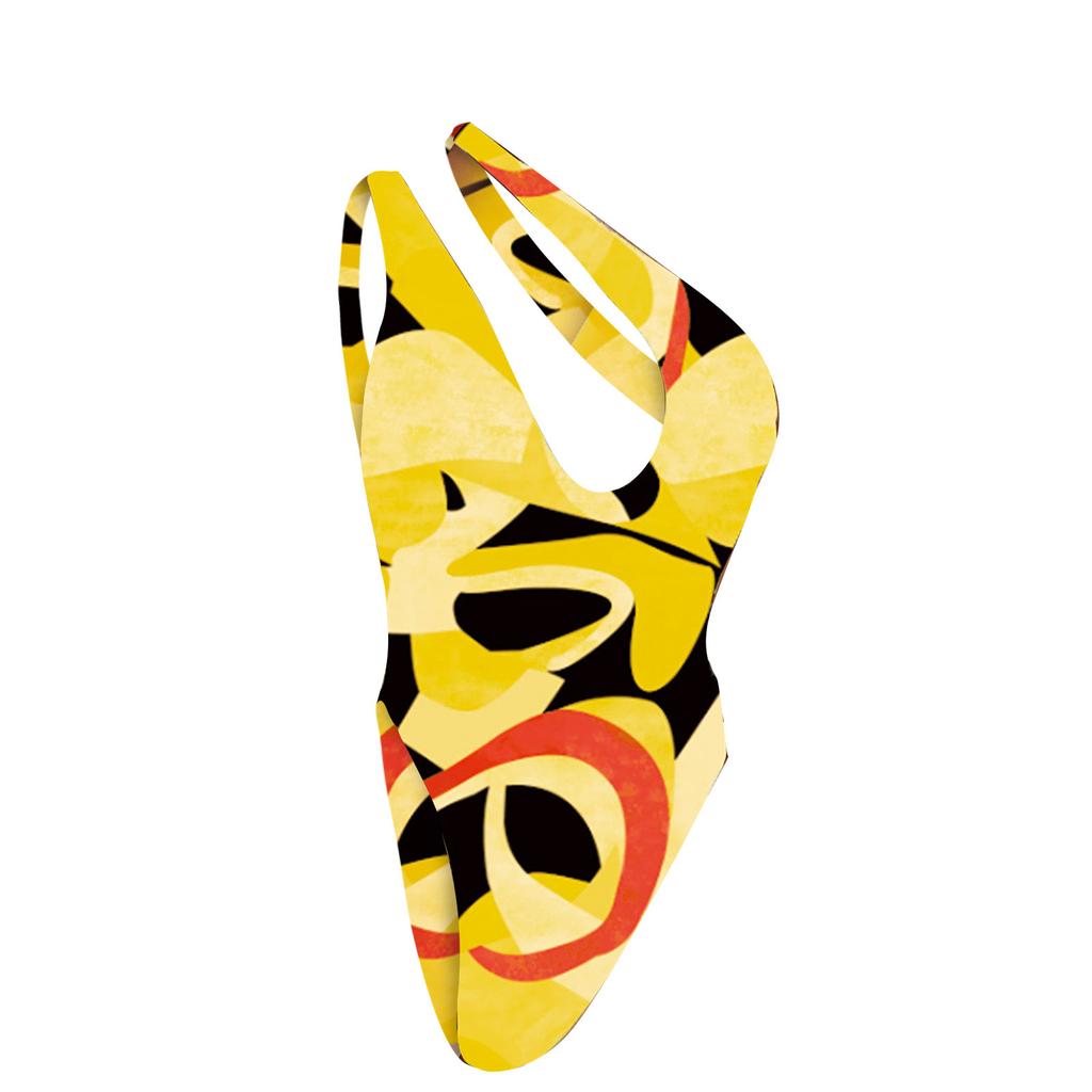 Dámské plavky bikiny potisk Sexy plavky bez rukávů