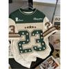 Men's Sports Jersey Letter 23 Print Short Sleeve T-Shirt Summer Graphic Tee Jerseys Plus Size Women's Sport T-Shirt Tops
