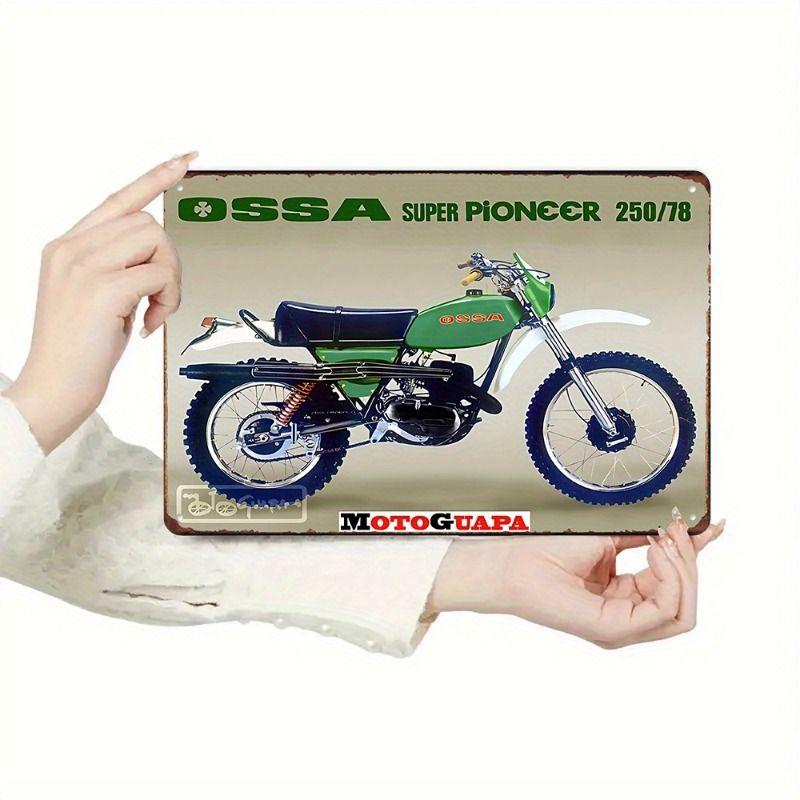 Retro Tin Motorcycle Wall Art for Cafe Bar Garage Decor
