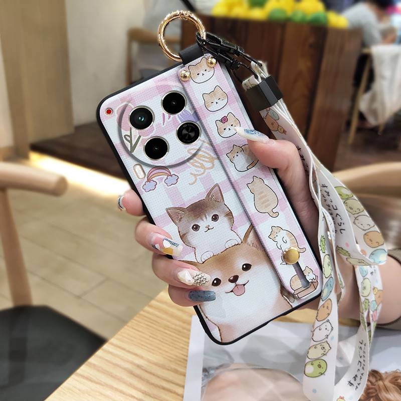 Waterproof Cartoon Phone Case For Tecno Camon30/4G/5G/CL6/CL7 Dirt-resistant Soft Case Cute Ring Anti-dust Phone Holder