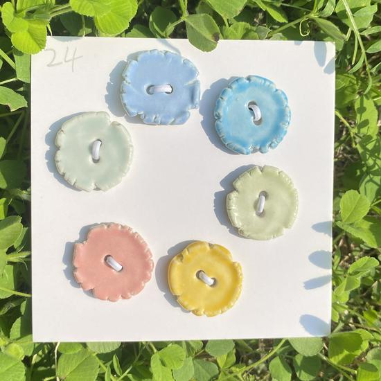 Rainbow Ceramic Button Fasteners for DIY Knitting & Doll Clothes (12/15mm)