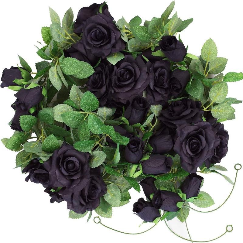 Artificial Black Rose Vines, Halloween Home, Outdoor Wedding, Green Plants, Festival Decorations