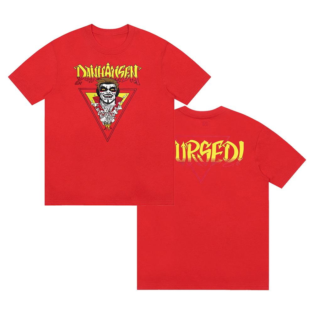 Danhausen Cursed Tshirt  New Star Crewneck Short Sleeve Cotton Tee Women Clothing Unisexs Clothing Streetwear Summer T Shirt