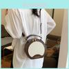 Elegant Vintage-inspired Round Shoulder Bag For Women Summer 2024 Trendy Streetwear Style