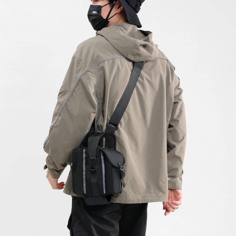Outdoor Shoulder Bag Men Solid Color Shoulder Bag Business Backpack