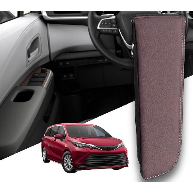 

Кожаный подлокотник на дверь, аксессуары для Toyota Sienna 2021 2022 2023 (черный) коричневый