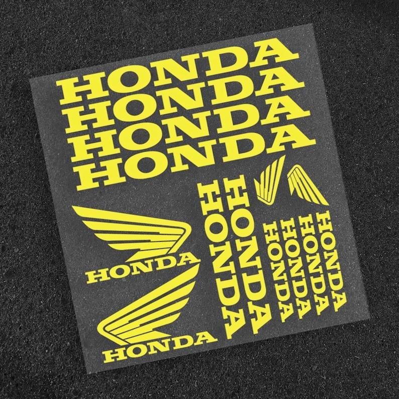 Vinyl Honda Sticker Wing Decal Motorcycle Logo Kit