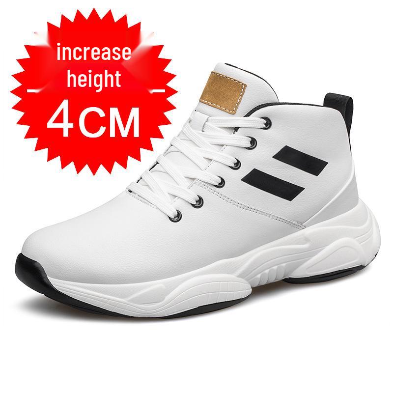 Men's 8CM Height Boosting Sports Shoes - Breathable, Thick Sole, Casual Board Sneakers