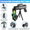 Monocular Telescopes For Adults High Power Night-vision Telescopes Waterproof With Smartphone Adapter/tripod