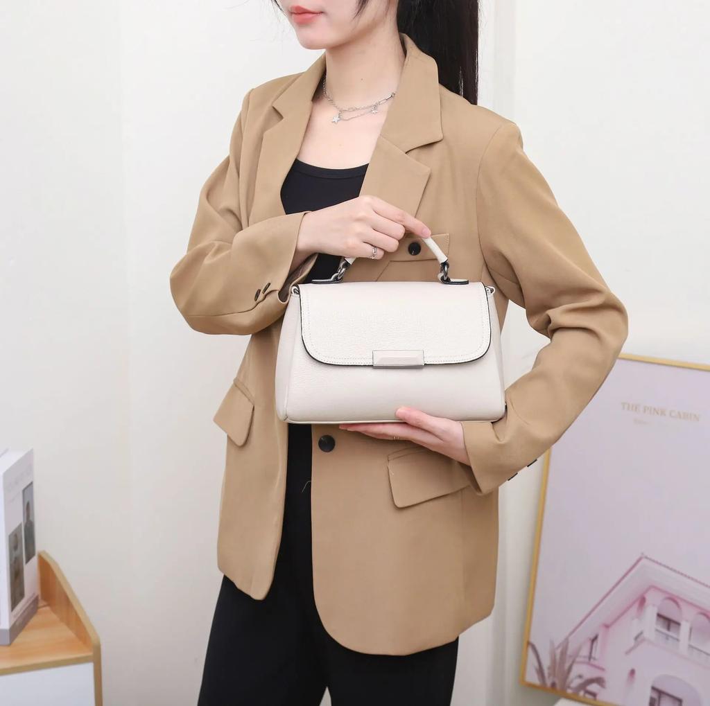 Female Genuine Leather High Quality Shoulder Bag, Ladies' Retro Fashi Crossbody Bag, Classic Practical Women's Handbag