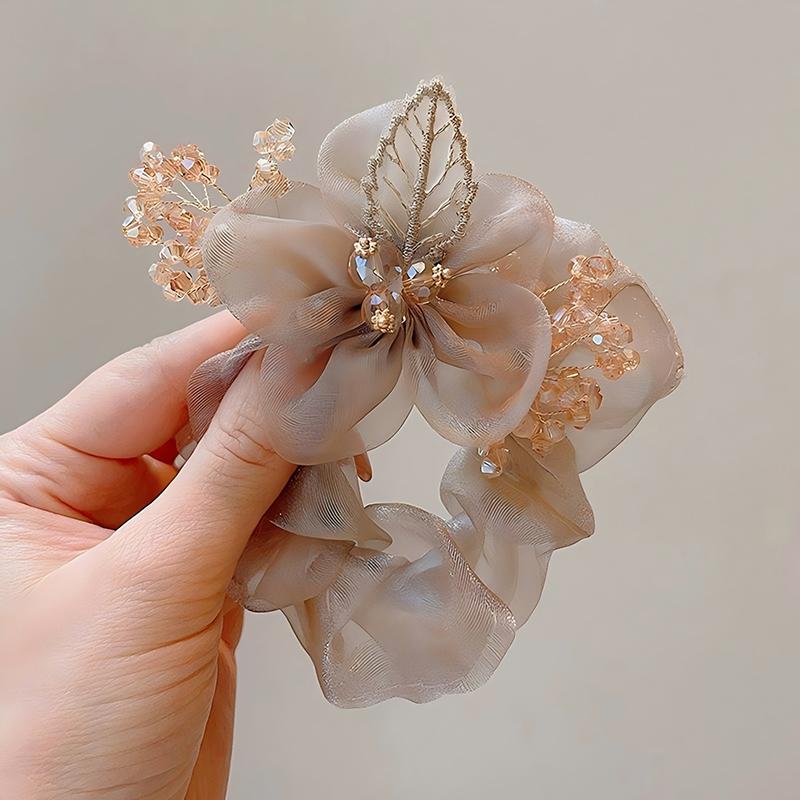 

1/2pcs Fashion Lace Hair Ring Retro Embroidered Leaf Mesh Ponytail Headband Daily Matching Women s Perfect Gift Hair Accessories